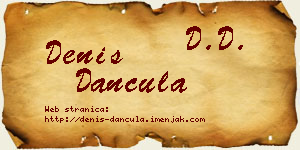 Denis Dančula vizit kartica